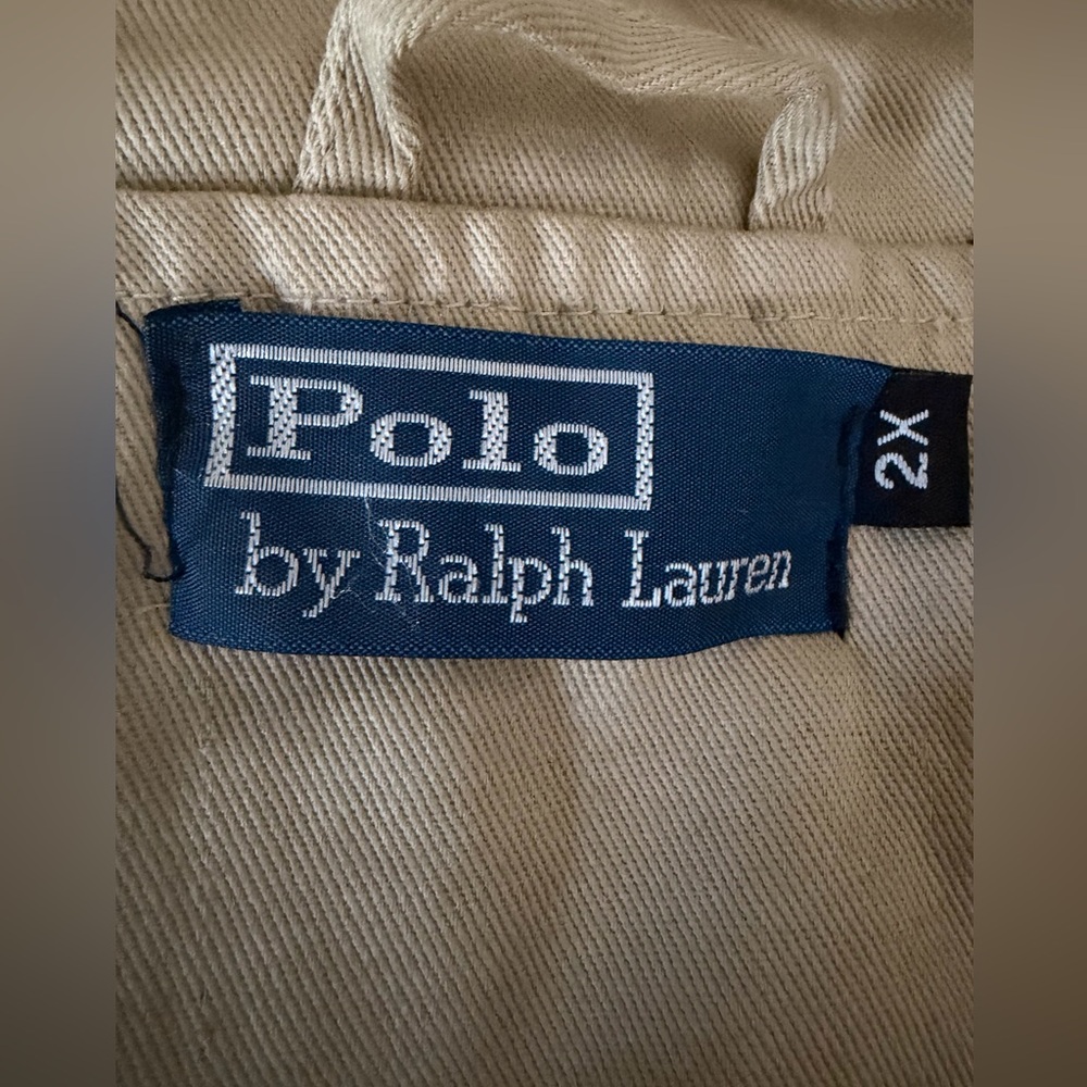 Vintage Ralph Lauren Beige Military Field Jacket with Red Polo Logo and number 3 - Picture 4 of 9